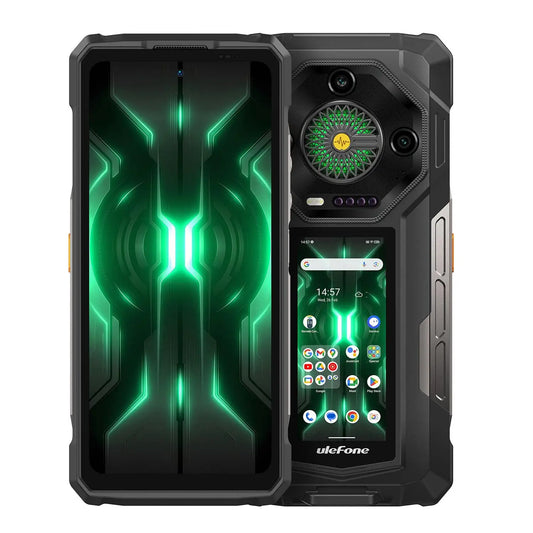 Ulefone Armor 33 Pro Rugged Smartphone 5G Dual Screen 6.95" 120Hz 16GB+512GB 25500mAh Battery 66W 64MP Night Vision NFC