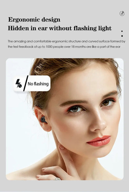 Invisible Sleep Wireless Earphone TWS Bluetooth 5.3 Headphones Hidden Earbuds IPX5 Waterproof Noise Reduction Sports Headset - Universal Market