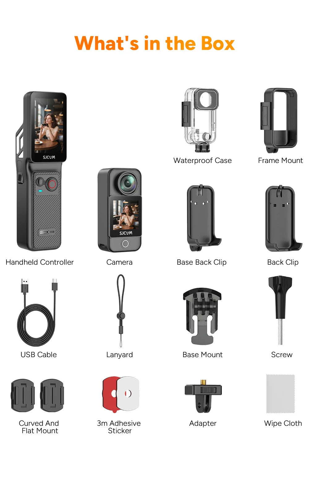 SJCAM C400 4K 30fps Dual Screen Action Camera with 90 Degree Flip Touch Screen 6 Axis Gyro Stabilization Long Battery Life - Universal Market