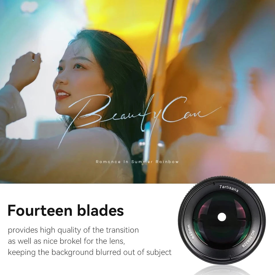 7artisans APS-C 55mm F1.4 Large Aperture Manual Focus Mirrorless Camera Lens for Portrait Photography with Sony E Fujifilm XF - Universal Market