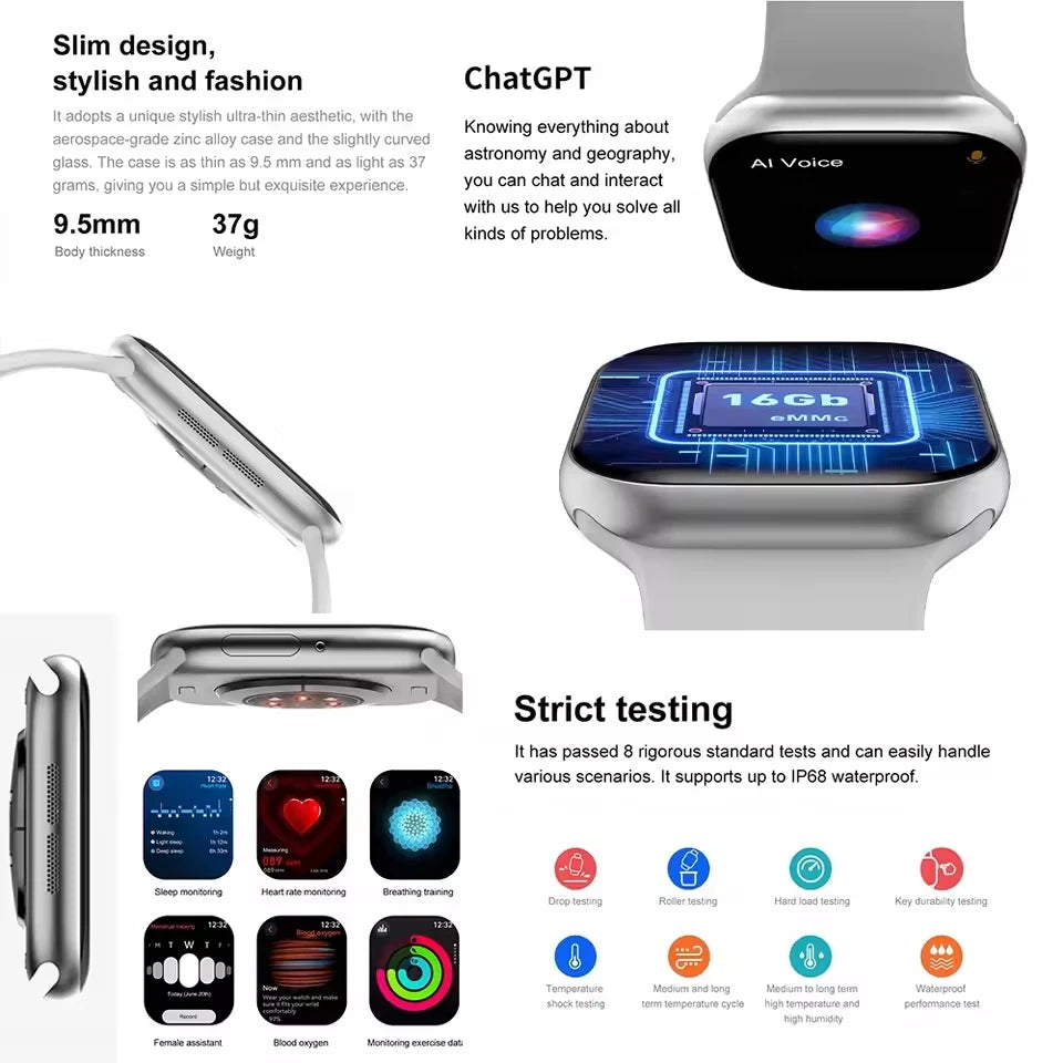 2025 New Series 10 For Apple Watch 10 SmartWatch 16G Memory Music Video NFC Bluetooth Call Waterproof Smartwatch For Android IOS