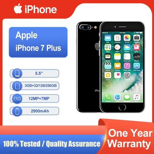 Original Unlocked Apple iPhone 7 Plus 3GB RAM 32/128/256GB ROM 5.5" Face detection NFC Retina IPS LCD Fast Shipping CellPhone