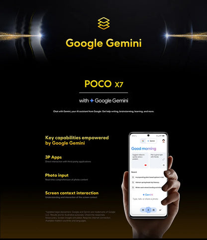 POCO X7 Global Version Cellphone 256GB 512GB Dimensity 7300-Ultra 6.67" 1.5K AMOLED Curved Display 45W Turbo Charging NFC IP68