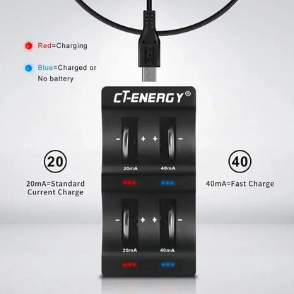 Travel Portable Charger for 1220 1240 1620 1632 2032 2025 2016 2430 2440 2450 2477 Lithium Coin Battery 8 Slot Smart Charger
