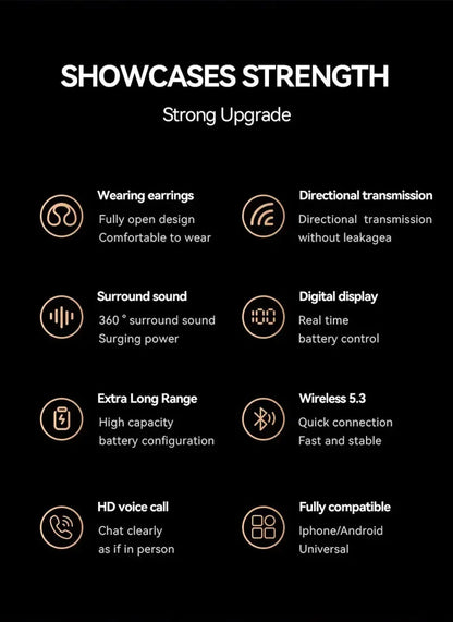 XIAOMI M47 Wireless Earbuds Bluetooth Headset Charging Noise Reduction Earphones Bone Conduction Headphones Sport With Mic free - Universal Market