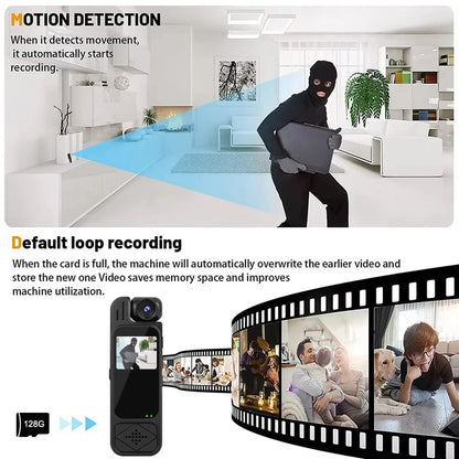 1080P Sports Camera HD Mini Portable Video Recorder Body Camera IR Night Vision Camera For Outdoor Riding Hiking Shooting Record - Universal Market