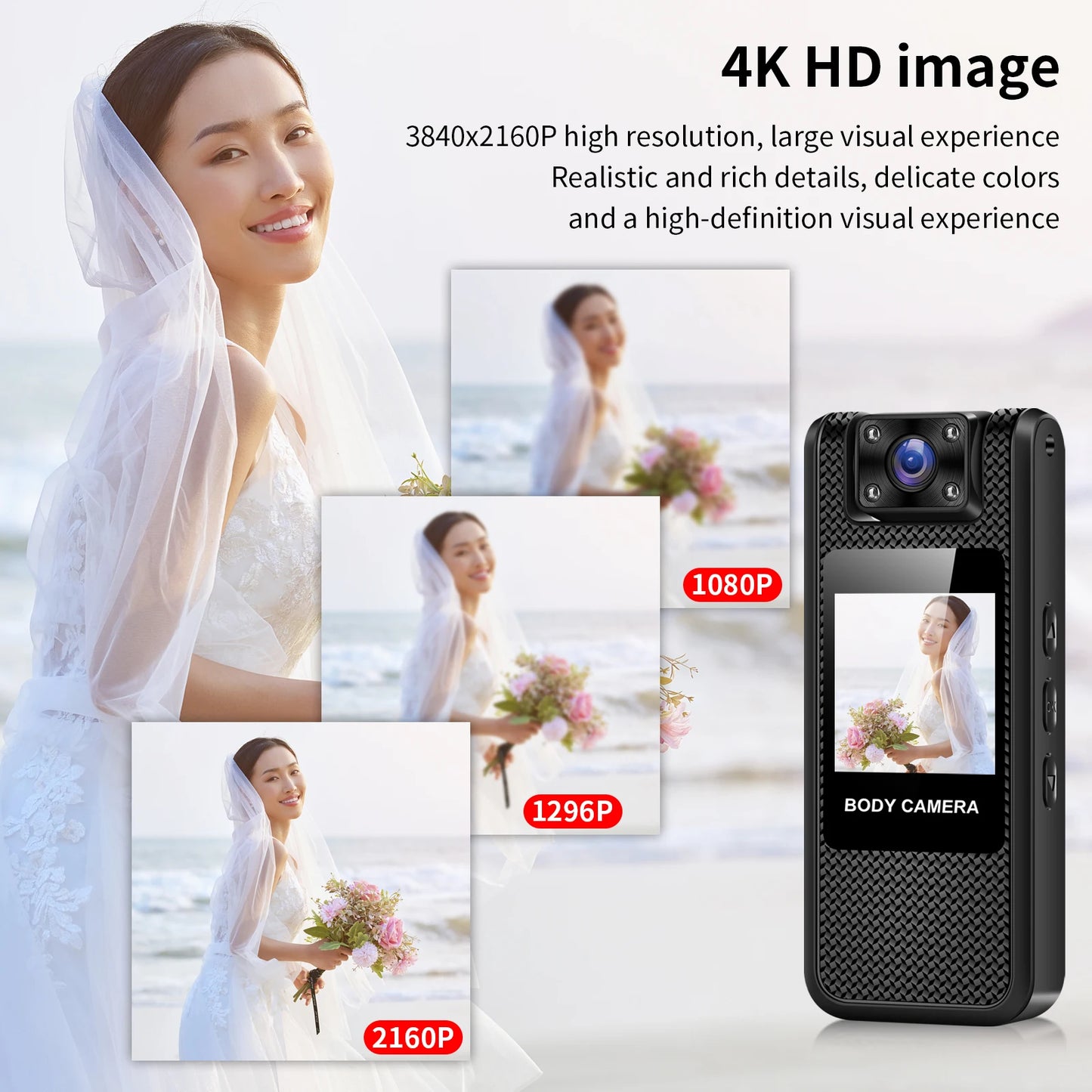 Portable 4K Mini Camera Digital Video Recorder With WiFi Worn Police Small Body Cam Infrared Night Vision Sports DV Camcorders - Universal Market