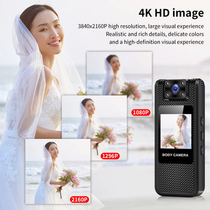 Portable 4K Mini Camera Digital Video Recorder With WiFi Worn Police Small Body Cam Infrared Night Vision Sports DV Camcorders - Universal Market