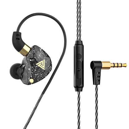 Original QKZ AK6 Copper Driver HiFi Wired Earphone 3.5MM Race Sport Headphone Bass Stereo Headset Music Earbuds In Ear With Mic - Universal Market