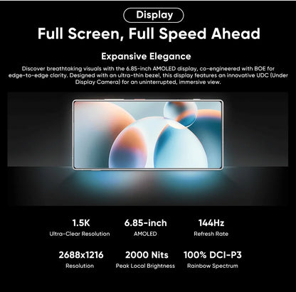 Global Version Nubia Z70 Ultra NX733J 5G Smartphone Snapdragon 8 Elite 6.85" 144Hz AMOLED Display 6150mAh 80W Fast Charge IP69