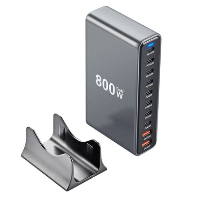 2025 New 800W GaN Fast Charging PD3.1 PPS 10 Ports USB C Type C Fast Charger Station Adapters for iPhone Samsung Xiaomi Huawei