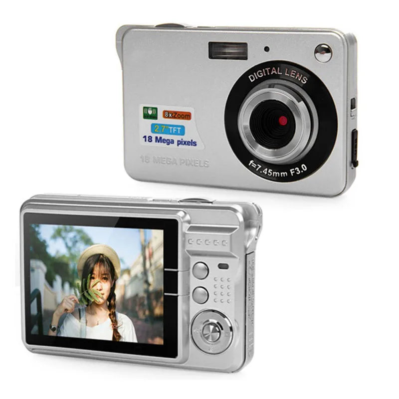 Portable Digital Camera 1080P Video Camcorder 48MP Photo 8X Zoom Anti-shake 2.7 Inch Large TFT Screen USB Charge with Carry Bag - Universal Market