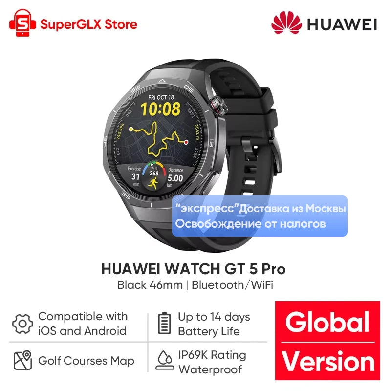 Global Version HUAWEI Watch GT 5 Pro Smartwatch GT5 Pro Compatible with iOS and Android