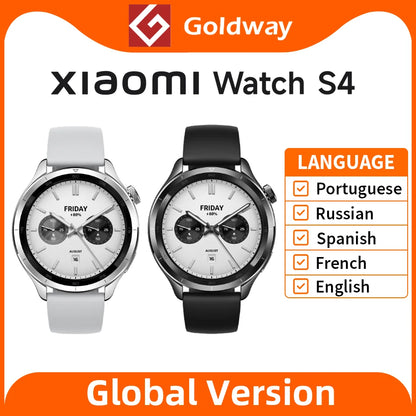 Global Version Xiaomi Watch S4 SmartWatch 1.43" AMOLED Display Wireless Charge Blood Oxygen Bluetooth Phone Call GPS Mi Watches