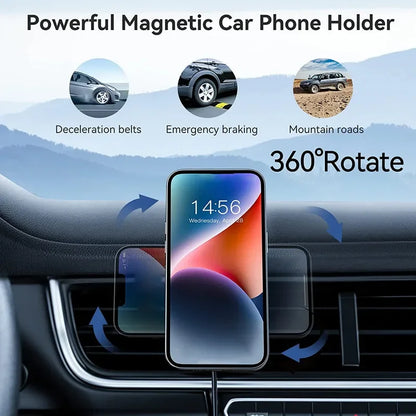 30W Magnetic Car Wireless Charger Air Vent Car Phone Holder Stand for iPhone 15 14 13 Pro Max 11 Fast Charging Station Car Mount