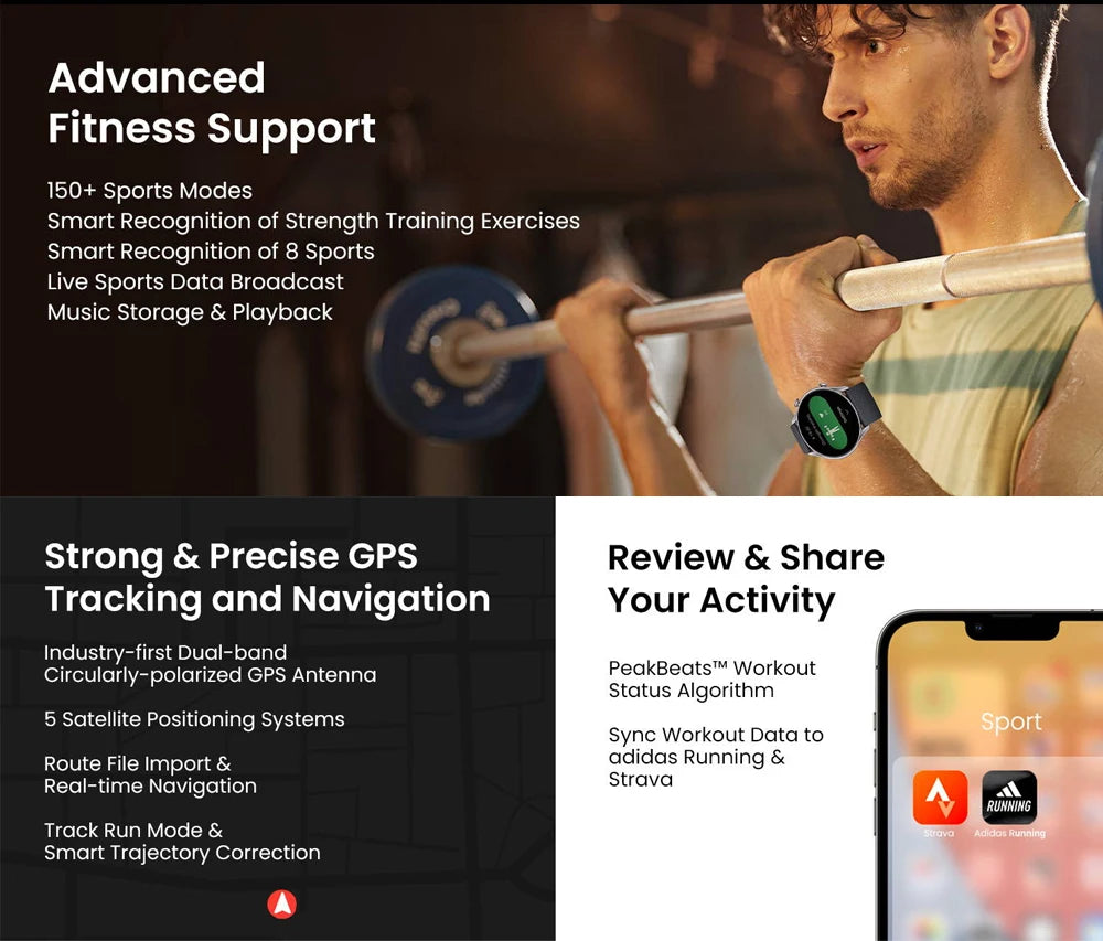 Fast Shipping Amazfit GTR 4 New 46mm Smartwatch AMOLED Display Zepp OS Smartwatch App 12-day Battery Life Watch 150+Sports Modes