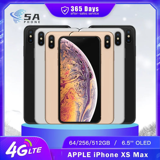 Apple iPhone XS MAX 4GB LTE Cell Phone 6.5“ Super Retina 64GB/256GB ROM Smartphone Hexa Core IOS A12 Bionic 4G xs max - Universal Market