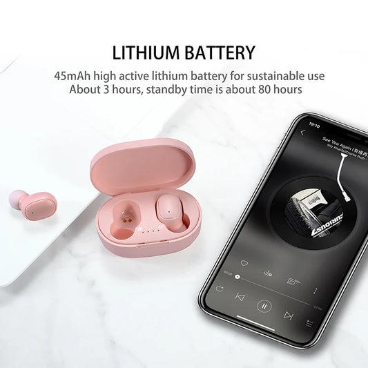 Original A6S TWS Headset Wireless Earphones Bluetooth Headphones Sport Stereo Fone Bluetooth Earbuds for Xiaomi Huawei iPhone - Universal Market