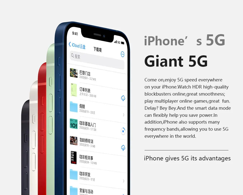 Original Apple iPhone 12 6.1" XDR OLED Unlocked RAM 4GB ROM 64/128/256GB A14 IOS Face ID NFC Original 5G iPhone12 - Universal Market