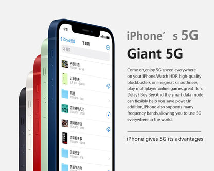 Original Apple iPhone 12 6.1" XDR OLED Unlocked RAM 4GB ROM 64/128/256GB A14 IOS Face ID NFC Original 5G iPhone12 - Universal Market