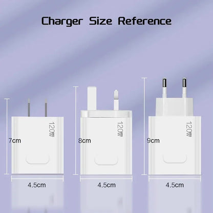 Xiaomi 120w EU US UK Mobile Phone Charger Super Fast Charging Head Flash Charging Suitable For Apple Xiaomi Huawei Samsung 2025
