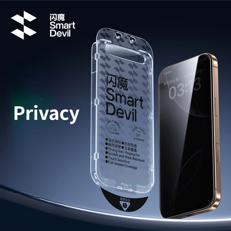 SmartDevil 1/2PCS Screen Protector for iPhone 16 Pro max 16 Pro HD Privacy Tempered Glass for iPhone 16 Clear Anti-fingerprint