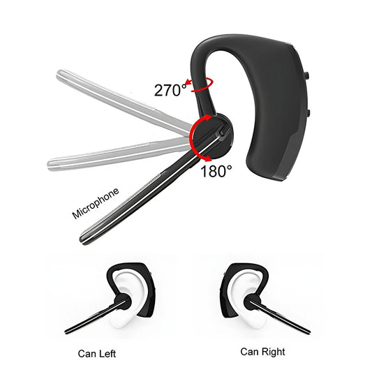 New V8 Wireless Bluetooth Single Earphone With HD Mic Stereo Headset Handsfree Call Business Headphone For Sports Driving Travel - Universal Market