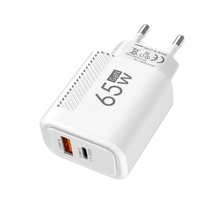 65W GaN Fast Charging USB Type C Charger US/EU Plug PD 3.0 Quick Charge Wall Charger For Phone Adapter For iPhone Huawei Samsung