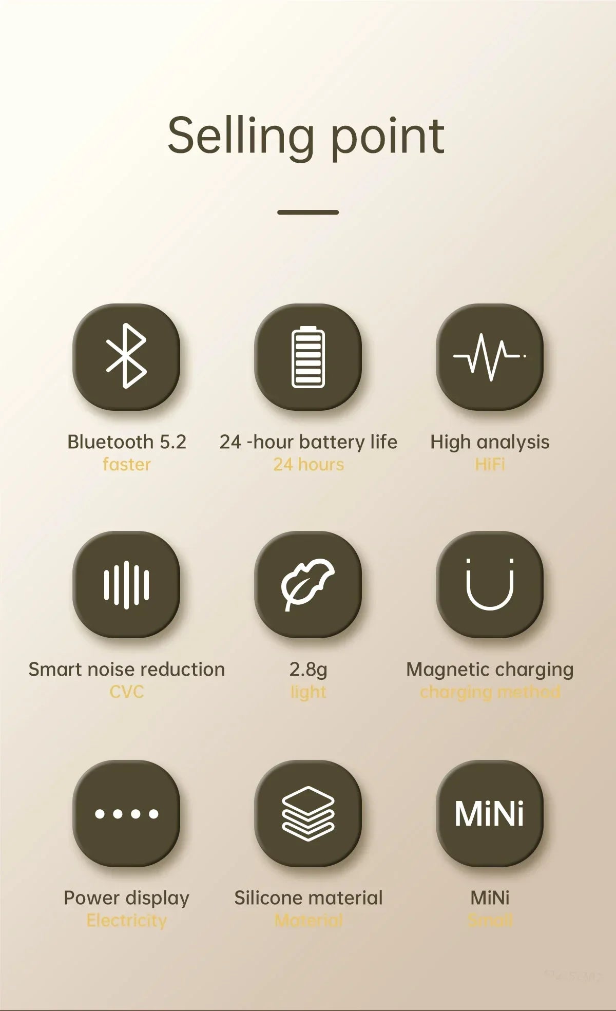 Xiaomi Bluetooth Earphones 999 TWS Sleep Noise Reduction Invisible Earphones in Ear Wearing Comfortable Sleep Earphones - Universal Market