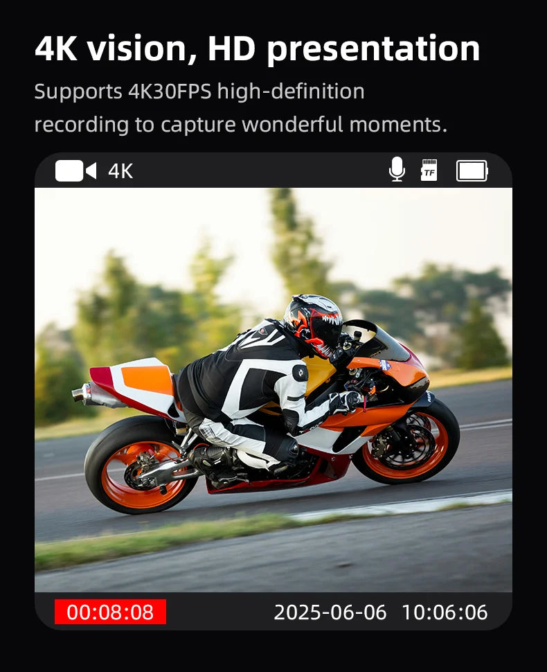 4K HD Action Camera Mini Sports Camera WIFI Wireless Sport Action Cam Waterproof Touchscreen Motorcycle Driving Recorder Outdoor