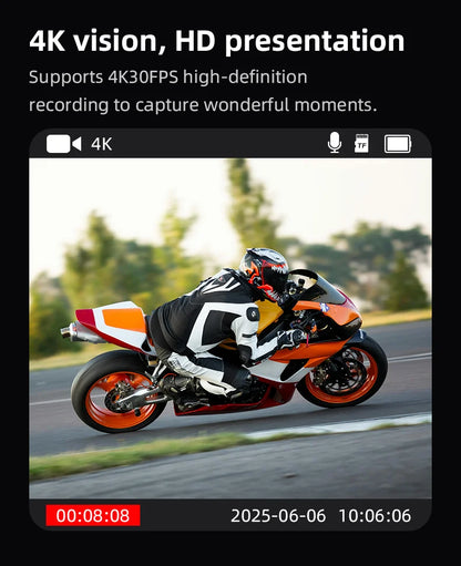 4K HD Action Camera Mini Sports Camera WIFI Wireless Sport Action Cam Waterproof Touchscreen Motorcycle Driving Recorder Outdoor
