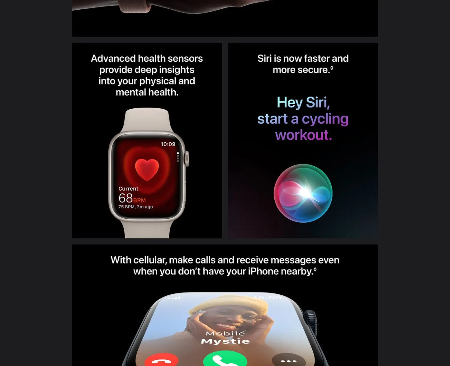 100% Original 2023 NEW Apple Watch Series 9 41mm / 45mm GPS Apple Watch S9 Aluminum Case with Sport Band iOS Smart Watch