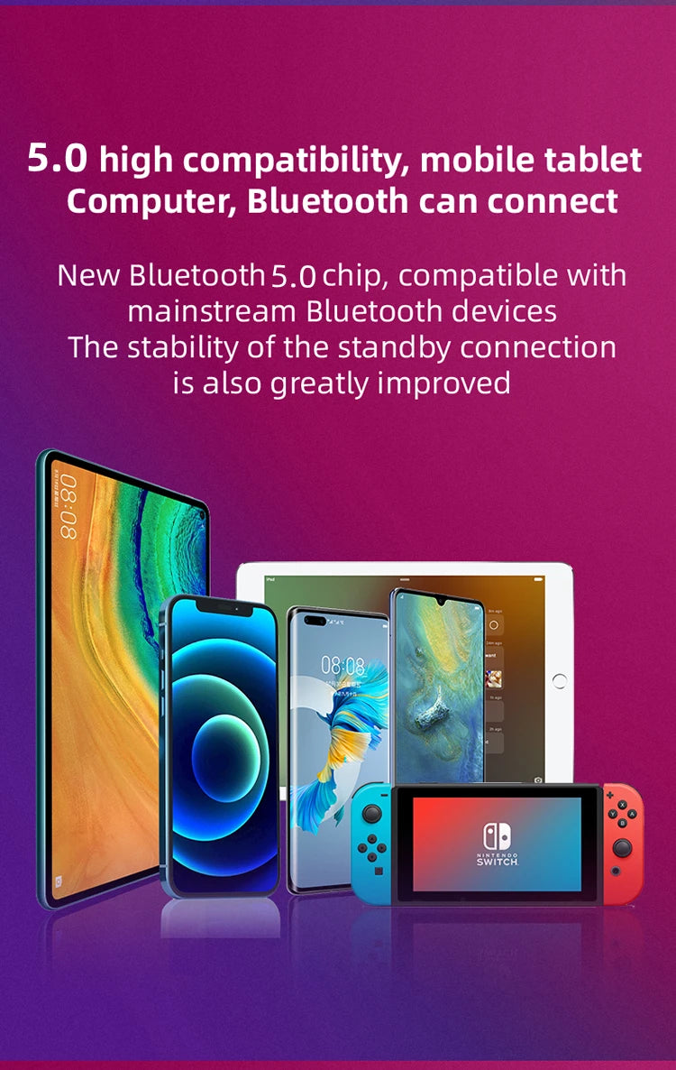 Mini Invisible Earphones Bluetooth 5.0 Wireless Headphones Hands Free Sports In-Ear Earbuds HiFi Music Gaming Headset with Mic - Universal Market
