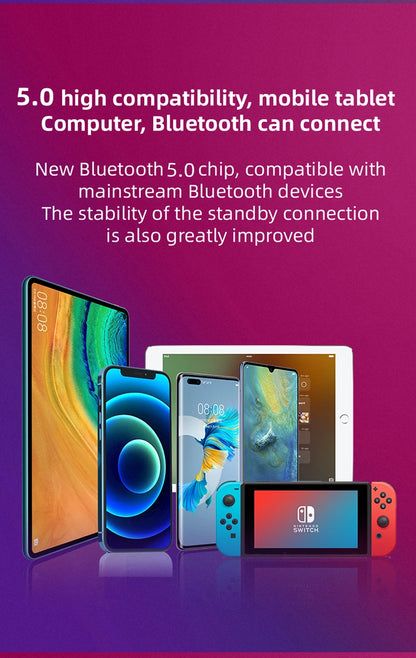 Mini Invisible Earphones Bluetooth 5.0 Wireless Headphones Hands Free Sports In-Ear Earbuds HiFi Music Gaming Headset with Mic - Universal Market