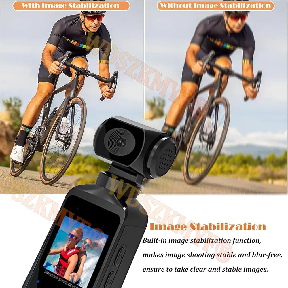 Real-5K 4K UHD WiFi 1080P Camera 270 Rotatable Mini Camcorders Outdoor Sports With Waterproof Case Video Recorder Camcorder Cam - Universal Market