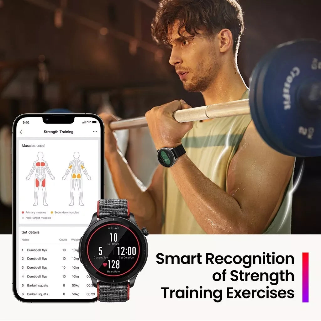 Brand New Amazfit GTR 4 Smartwatch 46mm AMOLED Display Zepp OS App 14-day Battery Life GPS Watch for Andriod IOS Phone