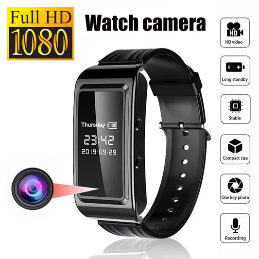 Mini Camera Watch Voice Video Recorder 1080P HD DV Professional Digital Bracelet Dictaphone Sound Small Micro For Home Secure - Universal Market