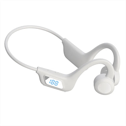 JS7 Bone Conduction Headphones Tf Card Digital Display Fone Headset Hands-free Call Auriculares Sports Open-ear Earphone - Universal Market