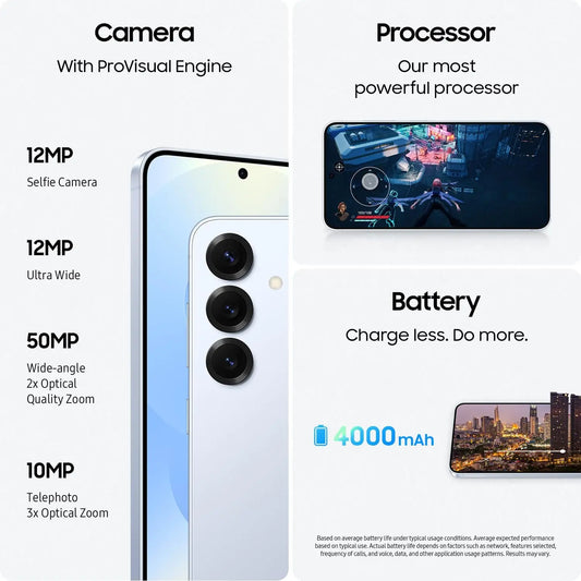Global Version Samsung Galaxy S25 5G Smartphone Snapdragon 8 Elite 6.2"120Hz AMOLED 2X Screen 4000mAh Battery IP68 Samsung S25