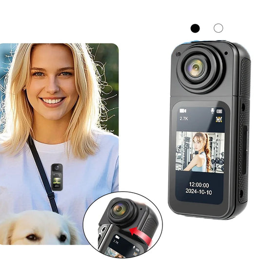 Thumb Mini Camera 2.7K HD 180° Rotatable WiFi Sports DV Cycling Recorder Magnetic Outdoor Action Camera Bicycle Small Camcorders