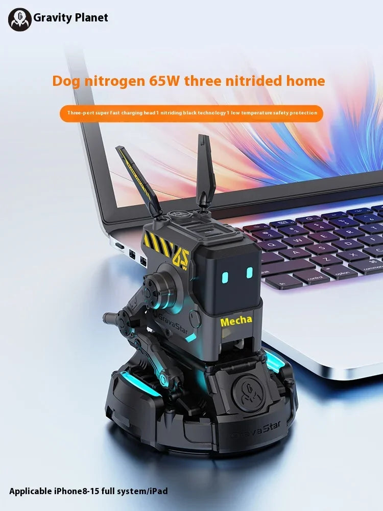 GravaStar Alpha65 Dog Nitrogen Charger 65W Gallium Nitride Charger Suitable for IPhone16 Huawei Xiaomi Mobile Phone Typec Plug