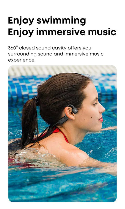 Xiaomi Bone Conduction Earphone IPX8 Wireless Open Headset Bluetooth 5.3 Swimming Bluetooth Headphones 32GB MP3 Sports Earbuds - Universal Market