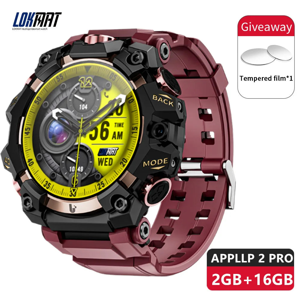 2025 New LOKMAT Sport 4G Android Smartwatches, SIM Card 4GB+64GB HD Dual Camera Video Call GPS NFC Wifi Fitness Phone Watch