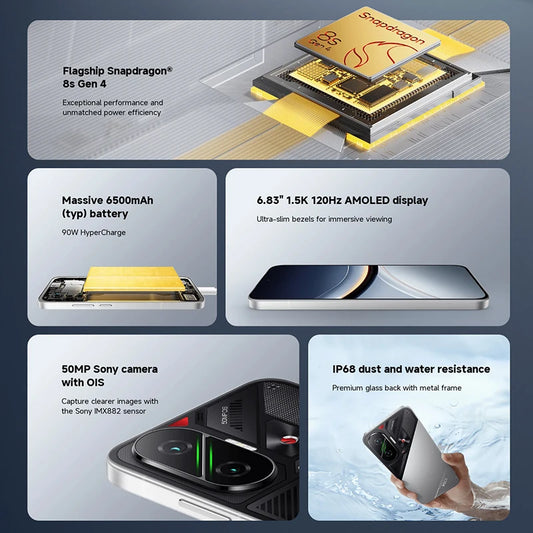 POCO F7 5G Global Version Smartphone Snapdragon® 8s Gen 4 6500mAh battery 90W HypeCharge 6.83'' AMOLED Display 50MP NFC