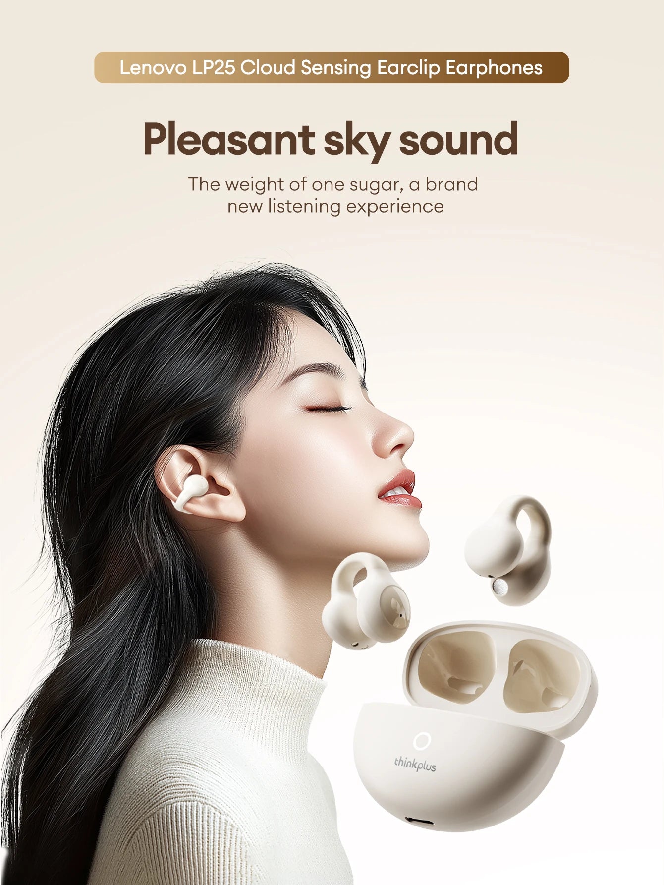 Lenovo LP25 OWS Bluetooth 5.4 Wireless Earphone Long Battery Life Headset Noise Canceling Gaming Headphones HIFI Stereo With Mic - Universal Market