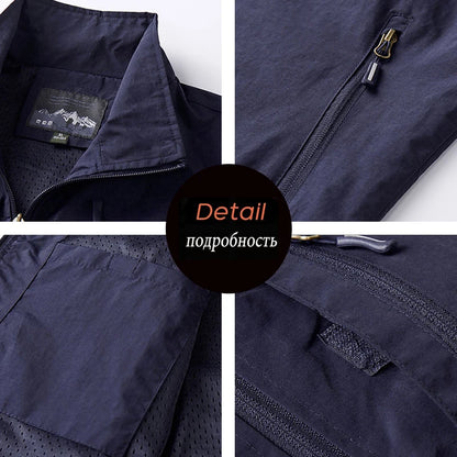 New Spring Men Outdoor Casual Vests Mens Summer Waterproof Breathable Fishing Waistcoat Mens Autumn Fashion Vest Jacket Male - Universal Market