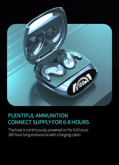 Sleep Invisible Stereo Headset IPX5 Waterproof Wireless Bluetooth Earphone Earbuds with Mic for Phone Bluetooth 5.3 Headphones - Universal Market
