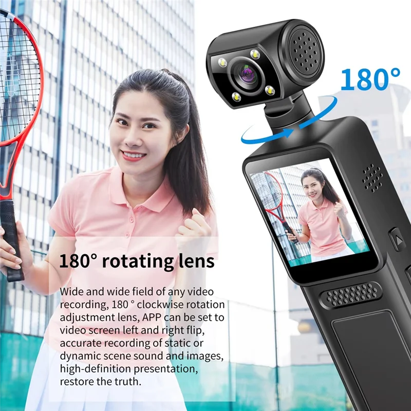 4K Pocket Action Camera 4K HD Sports Camcorder Camera 180 Rotate Mini Wifi Camera With Waterproof Case Motion Camera 128G