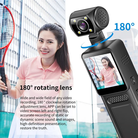 4K Pocket Action Camera 4K HD Sports Camcorder Camera 180 Rotate Mini Wifi Camera With Waterproof Case Motion Camera 128G