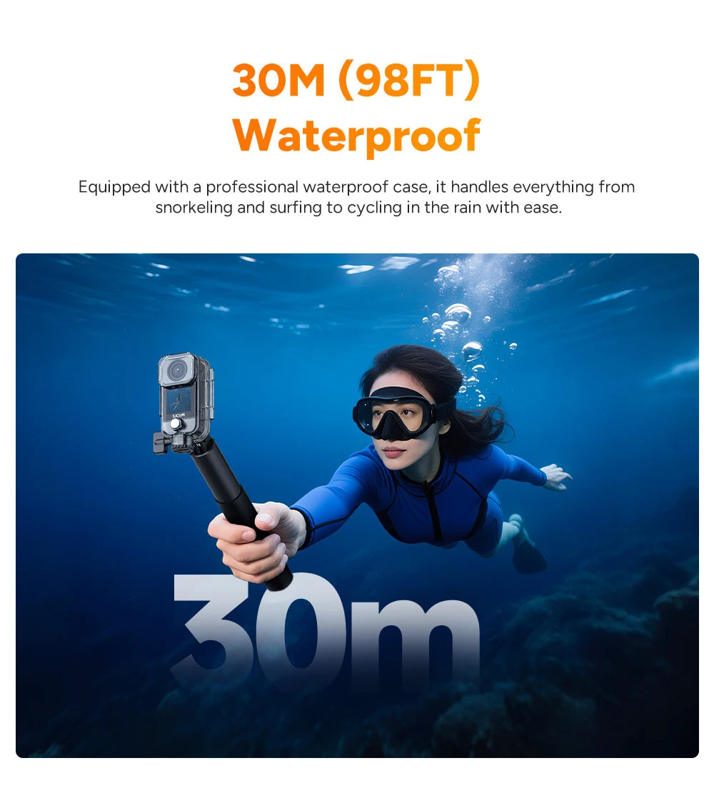 SJCAM C400 4K 30fps Dual Screen Action Camera with 90 Degree Flip Touch Screen 6 Axis Gyro Stabilization Long Battery Life - Universal Market